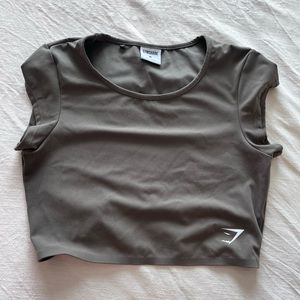 Gymshark crop top olive green
